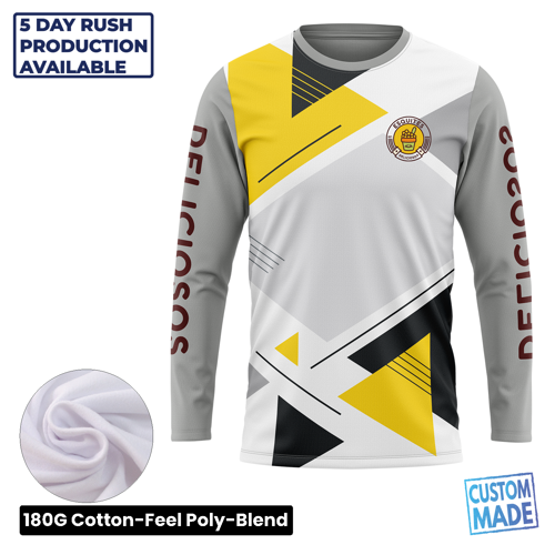 Unisex & Kids' Sublimation Cotton-Feel Long Sleeve T-Shirt - Economy