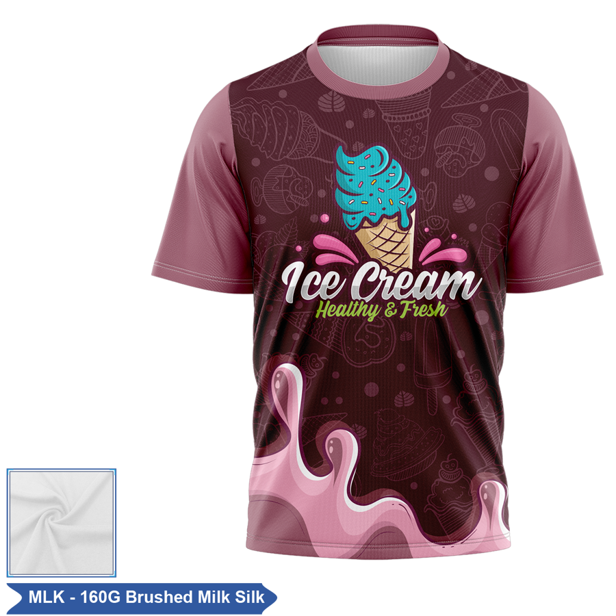 Unisex & Kids Sublimation Brushed Poly Short Slv Economy Tee