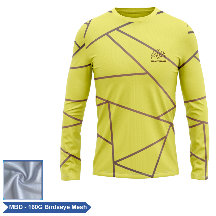 Unisex & Kids' Sublimation Birdseye Long Sleeve Economy Tee