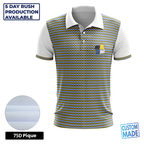 Unisex & Kids' Sublimation Pique Polo - Economy