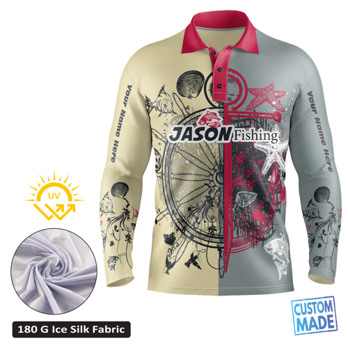 Sublimation Ice-Silk UPF 50+ Long Sleeve Polo - M/W/K