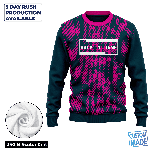 Unisex & Kids' Sublimation 250G Lightweight Scuba Knit Sweatshirt - Economy