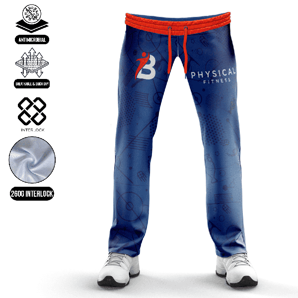 Men's and Kids' Sublimation Track Pants - 280G Spandex Interlock