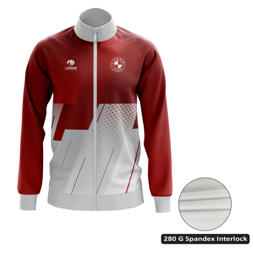 Men's & Kids' Sublimation Track Jacket - 280G Spandex Interlock