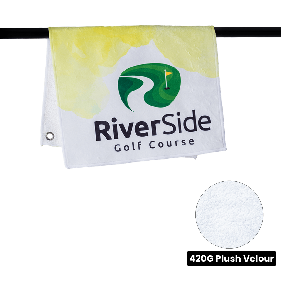Microfiber Plush Golf Towel with Carabiner - 12" x&nbsp;20"