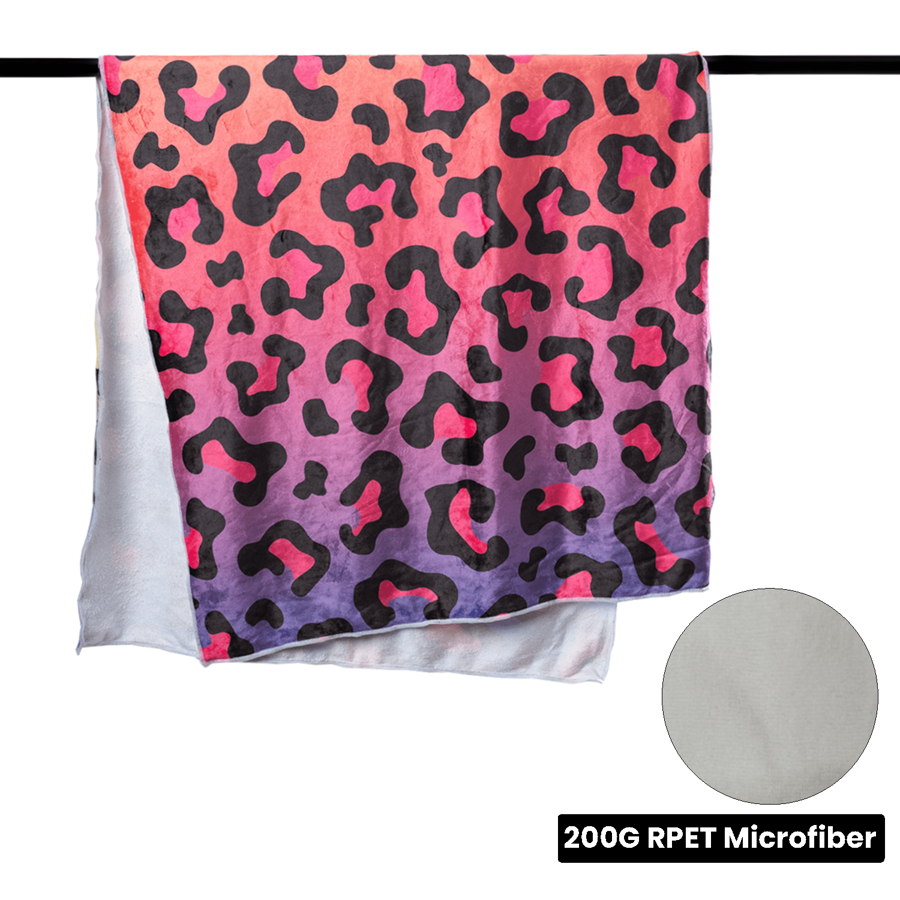 Eco-Friendly RPET Sublimation Gym Towel - Multiple Size
