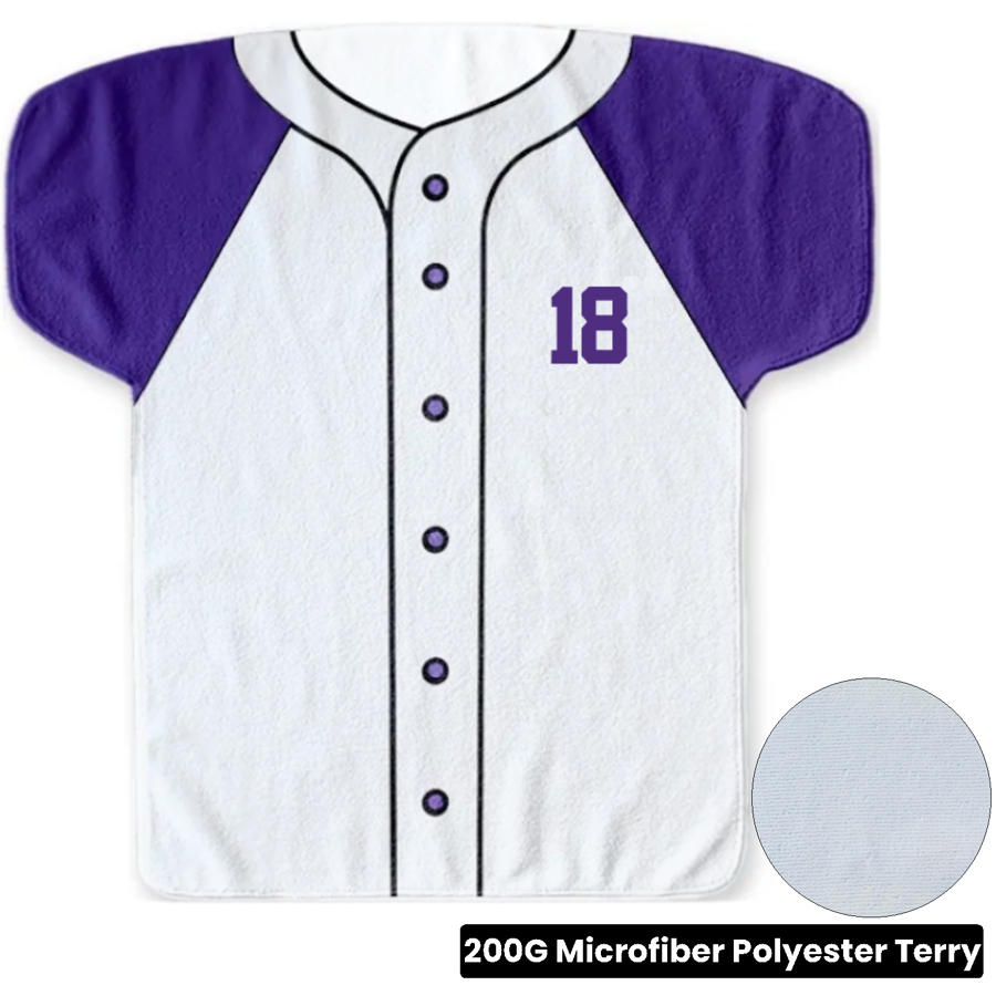Football Jersey Rally Towel with Full Bleed Custom Sublimation