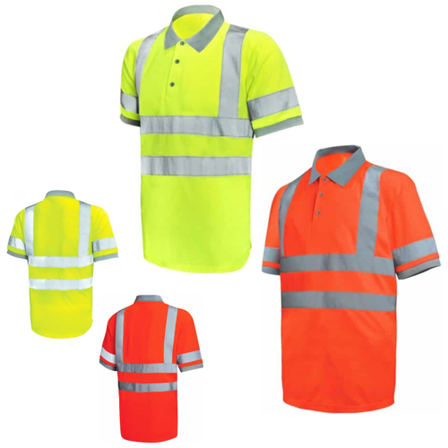 VISIPRO Short Sleeve Reflective Safety Polo with Bands,