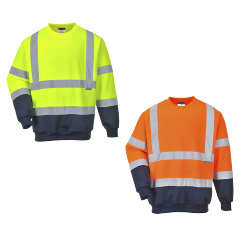 VISIPRO Reflective Colorblock Safety Sweatshirt - 280G Fleece - ANSI 107-2020 Class 3