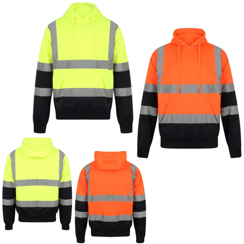 VISIPRO Reflective Colorblock Safety Hoodie - 280G Fleece - ANSI 107-2020 Class 3