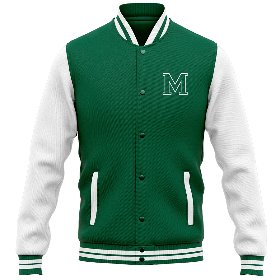 Unisex Woolen Varsity Jacket w/ PU Sleeves & Inner Lining