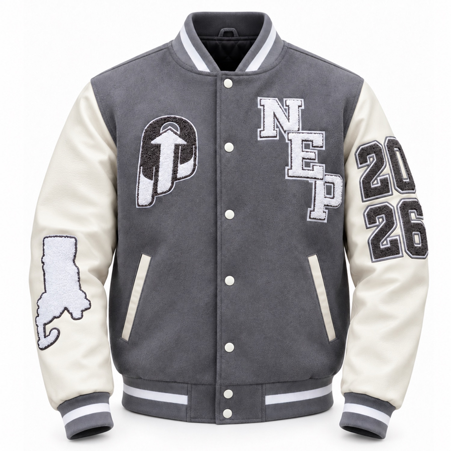 Unisex Woolen Varsity Jacket w/ PU Sleeves & Inner Lining