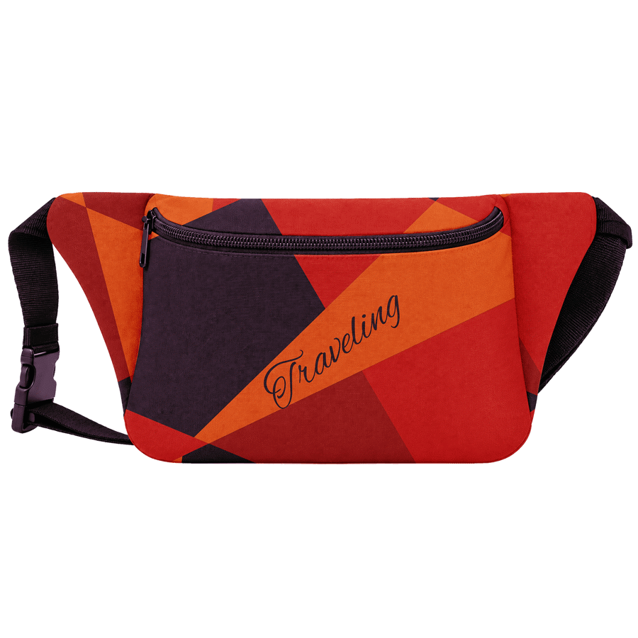 RPET 600D Waist Bag w/ 1 Pocket 13.4x6x3.75 in