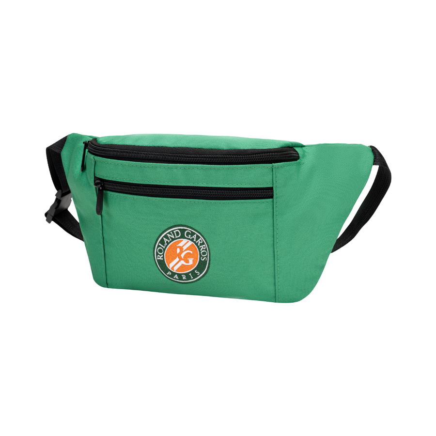 RPET Sublimation 600D Boxy Waist Bag w/ 3 Pockets 13.4x6x3.75 in