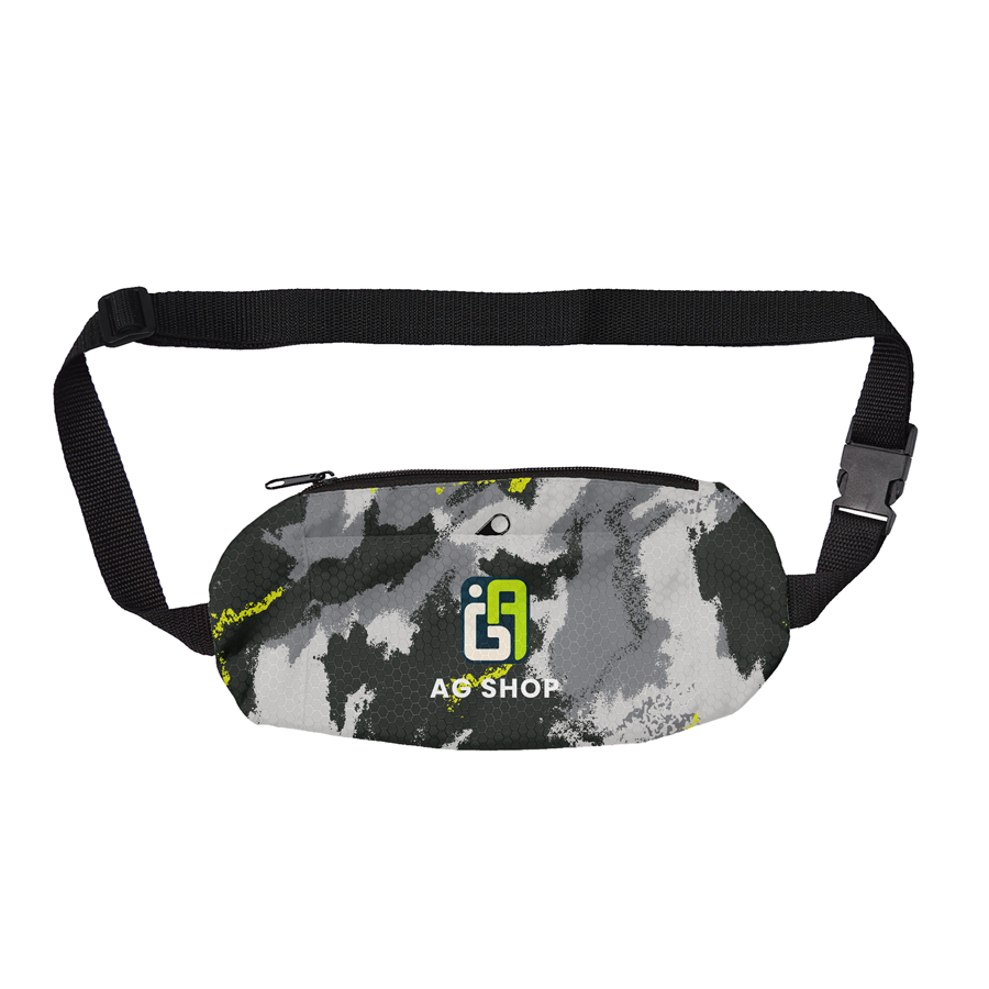 Sublimation Oval Running Belt w/ 2 Pockets 10.5x2.5x5 in