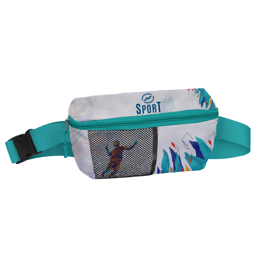 Sublimation Trapezoid Waist Bag w/ 1 Pocket 10.75x5.4x2.5 in