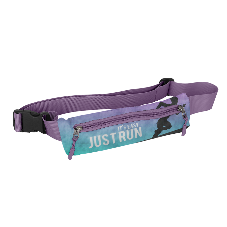 Sublimation Rectangular Running Belt w/ 1 Pocket 11x1x3.4 in