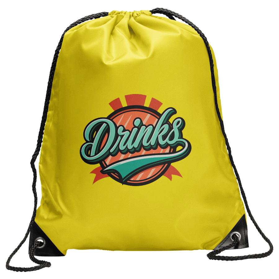 Polyester Drawstring Bag w/ Custom Logo