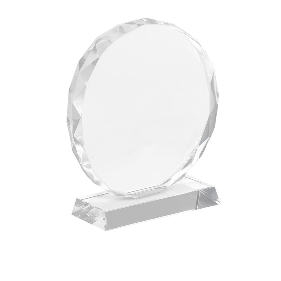 Round Edge Crystal Glass Recognition Award