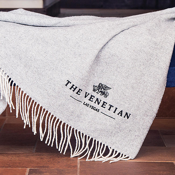 Oversized Herringbone Wool Blanket DP2951