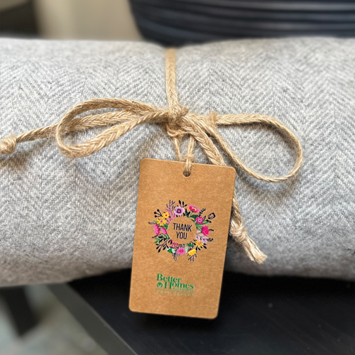 Custom Hang Tag with Twine NTAG01