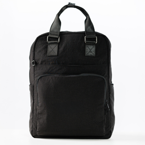 ★REST&RECREATION☆WASHED COTTON BACKPACK WASHED COTTON BACKPACK - BLACK - rest and recreation