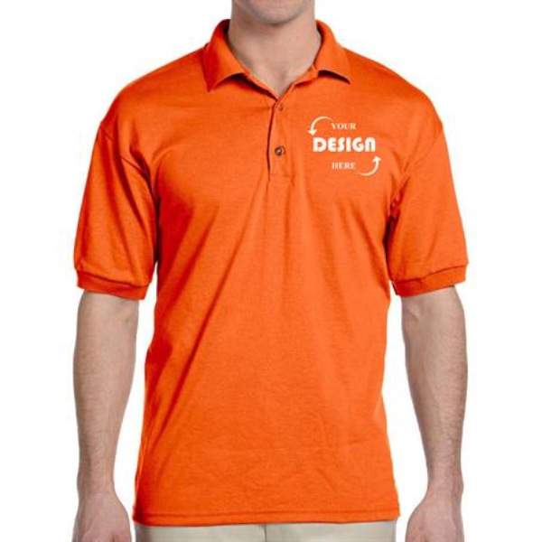 Custom Printed Gildan Dryblend 5.6 oz 50/50 Cotton/ Polyester Polo T-Shirt