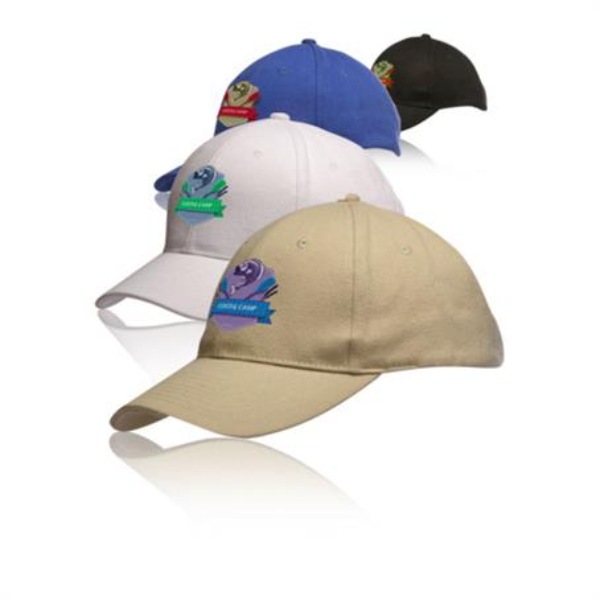 6 Panel Buckle Baseball Caps w/ Custom Embroidery