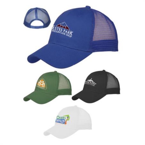 Cotton Front Mesh Caps w/ Custom Logo