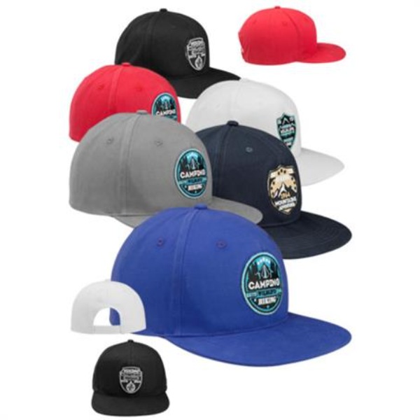 Riverton Flat Bill Snapback Hats w/ Custom Embroidery