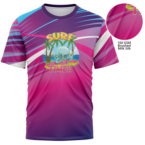 Custom Youth Round Neck T-Shirts W/ Edge To Edge Sublimation Tshirt