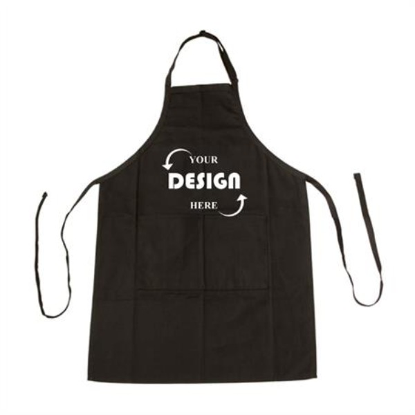 Polyester Aprons w/ Custom Logo & Pockets Full Length Apron