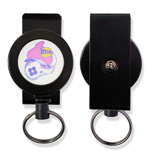 Custom Printed Large Lanyard Swivel Badge Reel w/ Keyring