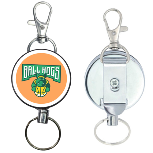 Outdoor Heavy Duty Round Metal Badge Reel w/ Belt Clip