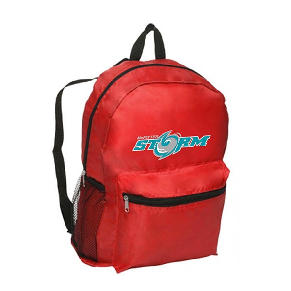Polyester Economy Bookbags w/ Side Mesh Pocket