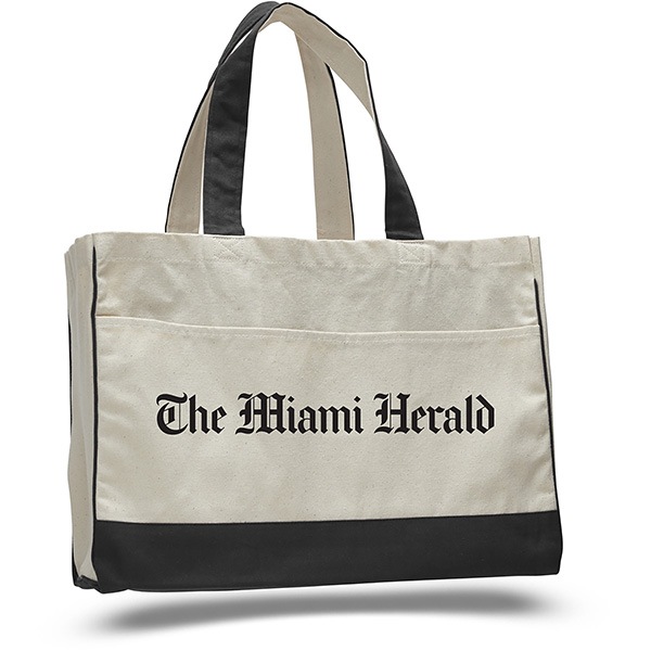 Standard Cotton Canvas Tote Bag With Contrasting Handles & Trim