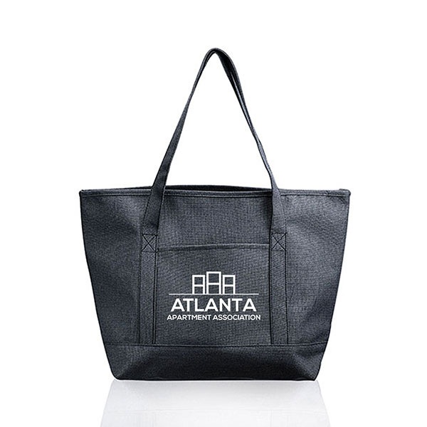 Pocket Heathered Tote Bags