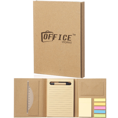 Custom Logo Edina Paper Notebook with Desk Essentials