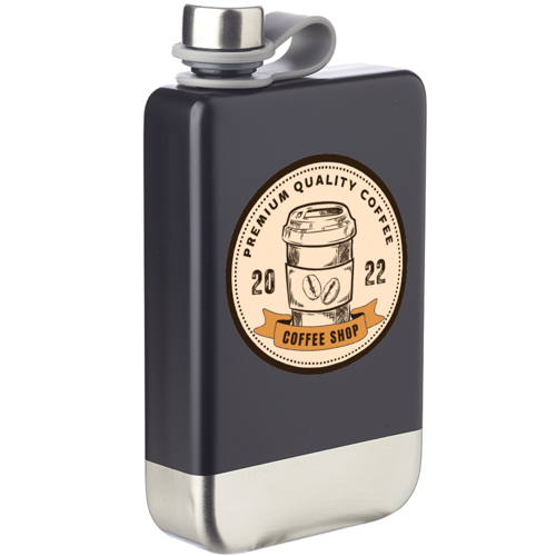 8oz. Matte Black Middleton Portable Canteen