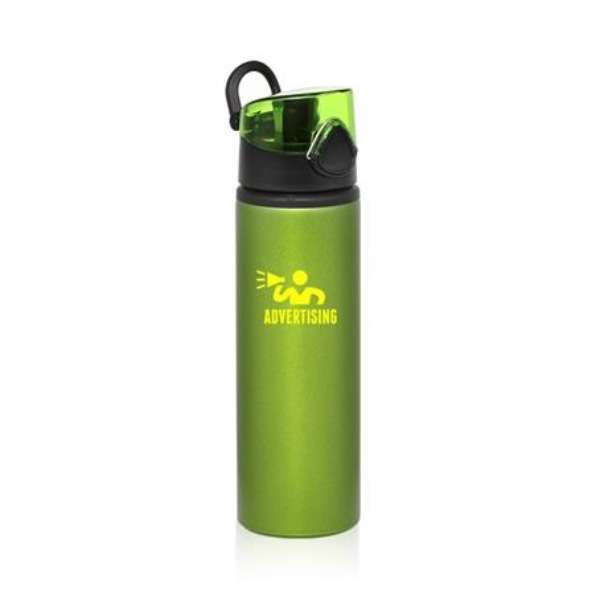 25 Oz. Custom Aluminum Smooth Water Bottles with Push Release Caps