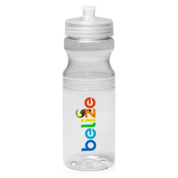 24 Oz. Poly-Clear Bike Contoured Shape Custom Water Bottles