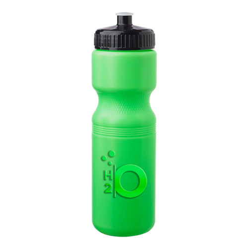 Custom 28 oz. Ridged Push Cap Plastic Water Bottles