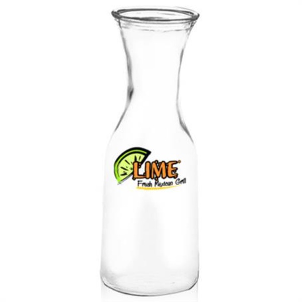 34 oz. Custom Clear Glass Decanter Carafes