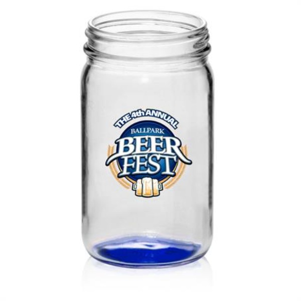 8 oz. Small Color Mason Durable Jars w/ Custom Logo