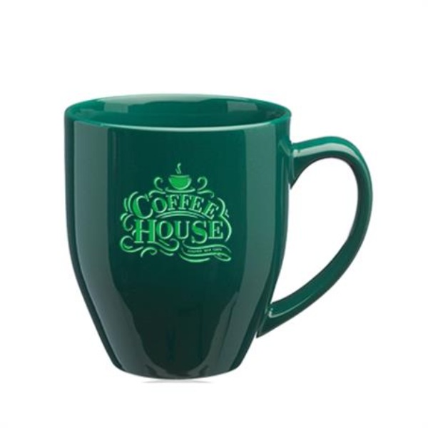 16 Oz. Bistro Glossy Custom Coffee Mugs