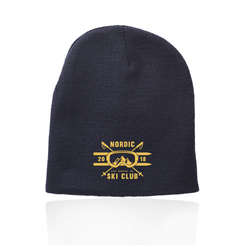 Knit Beanie Hats w/ Custom Embroidery