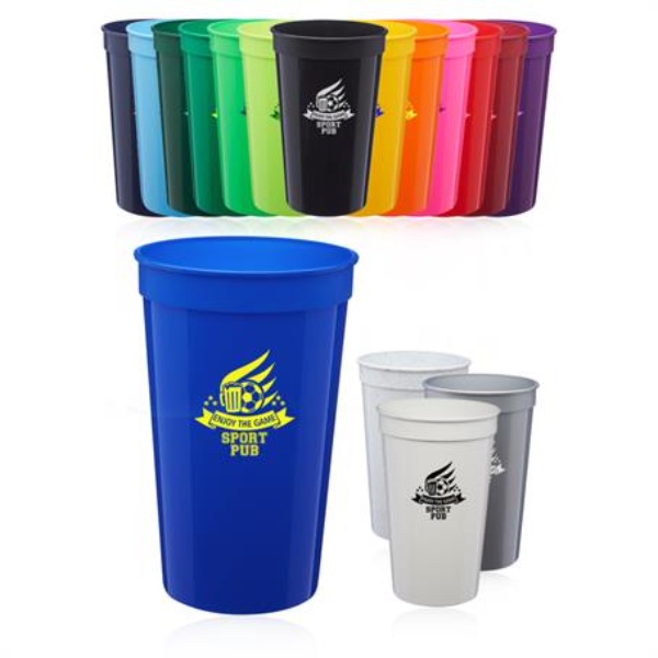 22 oz. Plastic Custom Print Stadium Cups
