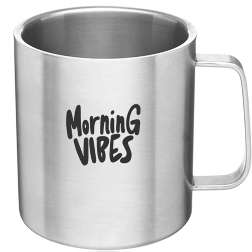 15 oz. Stainless Steel Polished Custom  Malva Mugs