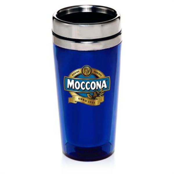 16 oz. Translucent Acrylic Custom Travel Tumbler with Chrome Lid