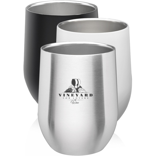 11 oz. Stainless Steel Stemless Custom Coffee Mugs